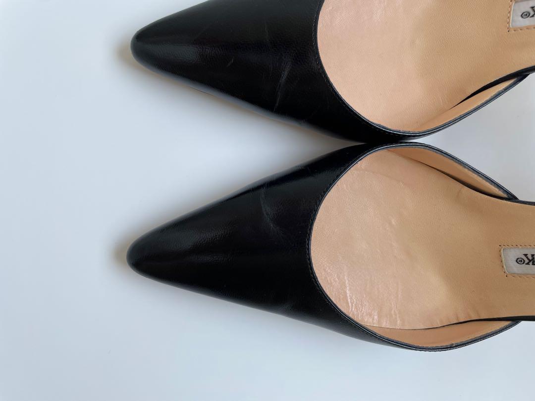 MANOLO BLAHNIK キャロリン ミュール パンプス　ブラック　37