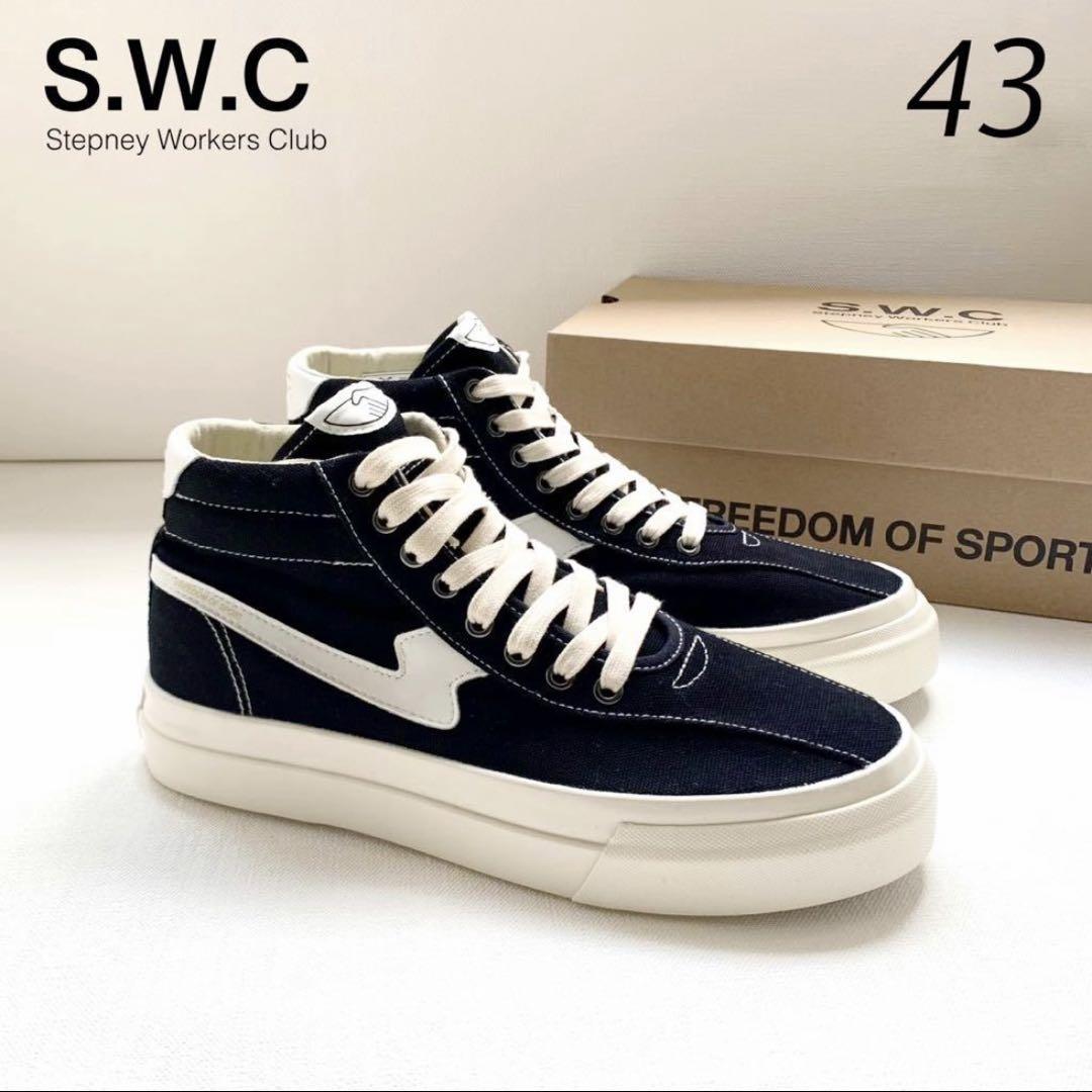 新品 SWC ステファニーワーカーズクラブ ハイカット スニーカー 黒 43