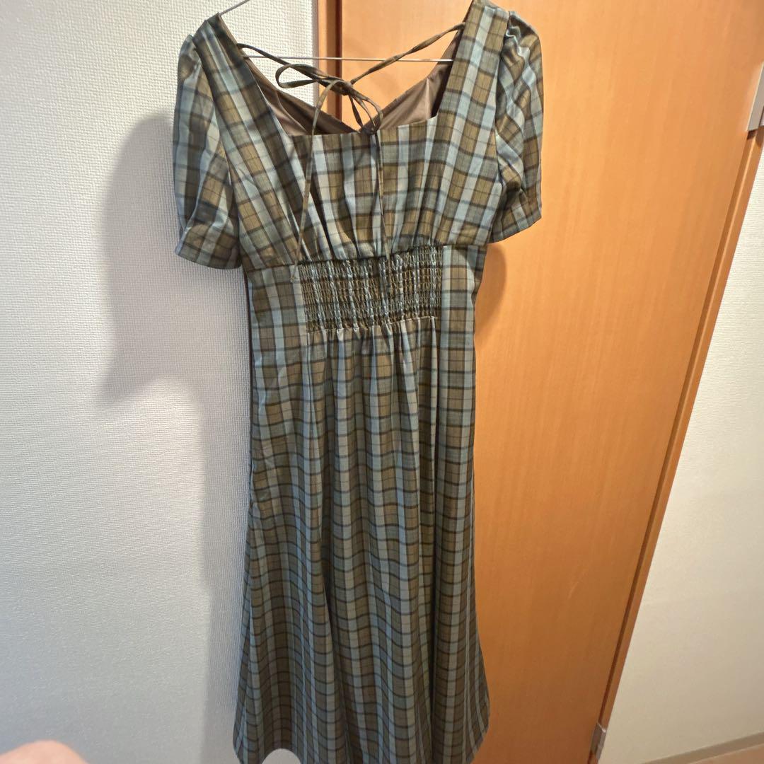 mistreass チェック ロングワンピース