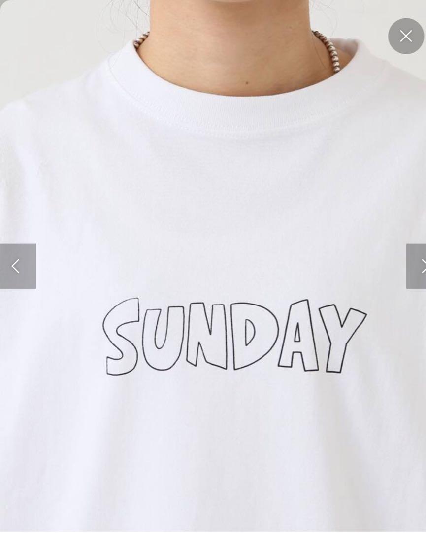 新品】ジャーナルスタンダードラックス SUNDAYロゴプリント長袖T