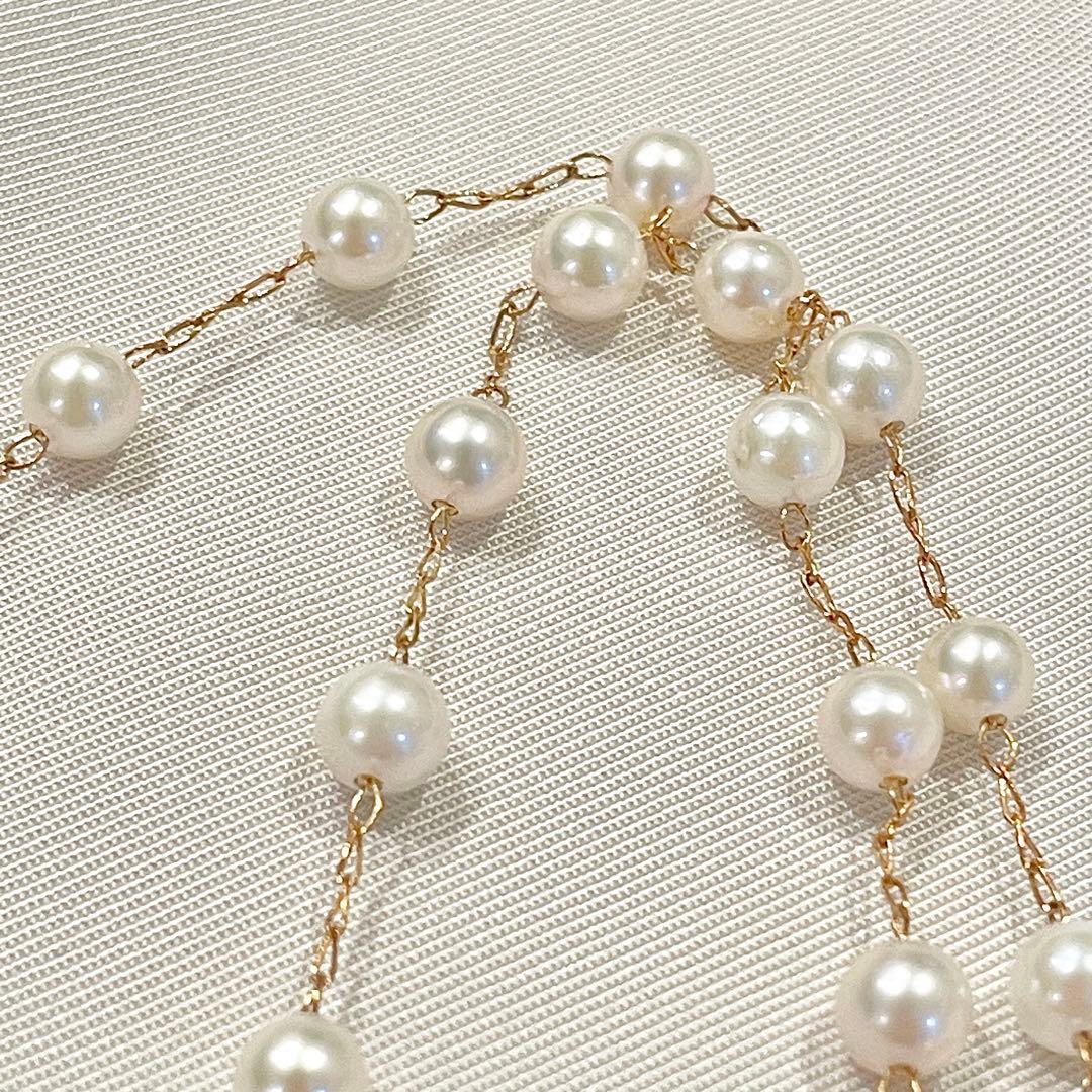 美品 ベビーパール ネックレス 留め具K18 ゴールド 5.0g 美品 ベビーパール ネックレス 留め具K18 ゴールド 5.0g