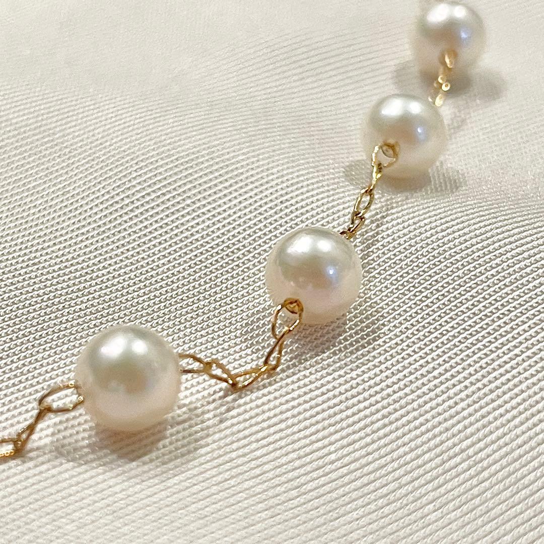 美品 ベビーパール ネックレス 留め具K18 ゴールド 5.0g 美品 ベビーパール ネックレス 留め具K18 ゴールド 5.0g