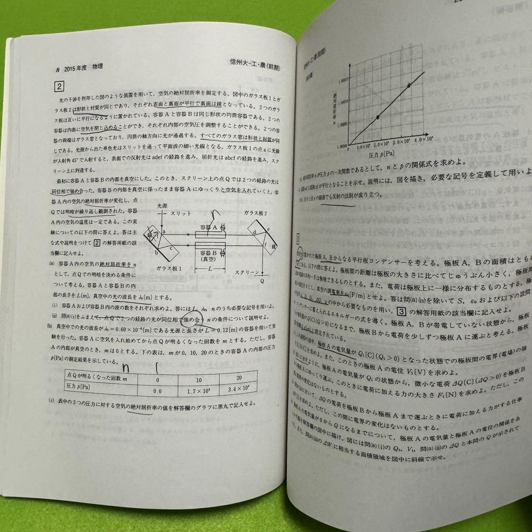 赤本　信州大学　工学部　農学部　理系　前期日程　2014年～2022年 9年分