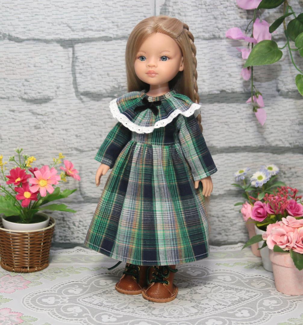 パオラレイナ服♬パオラドール服⁑ チェックワンピース＿グリーン系