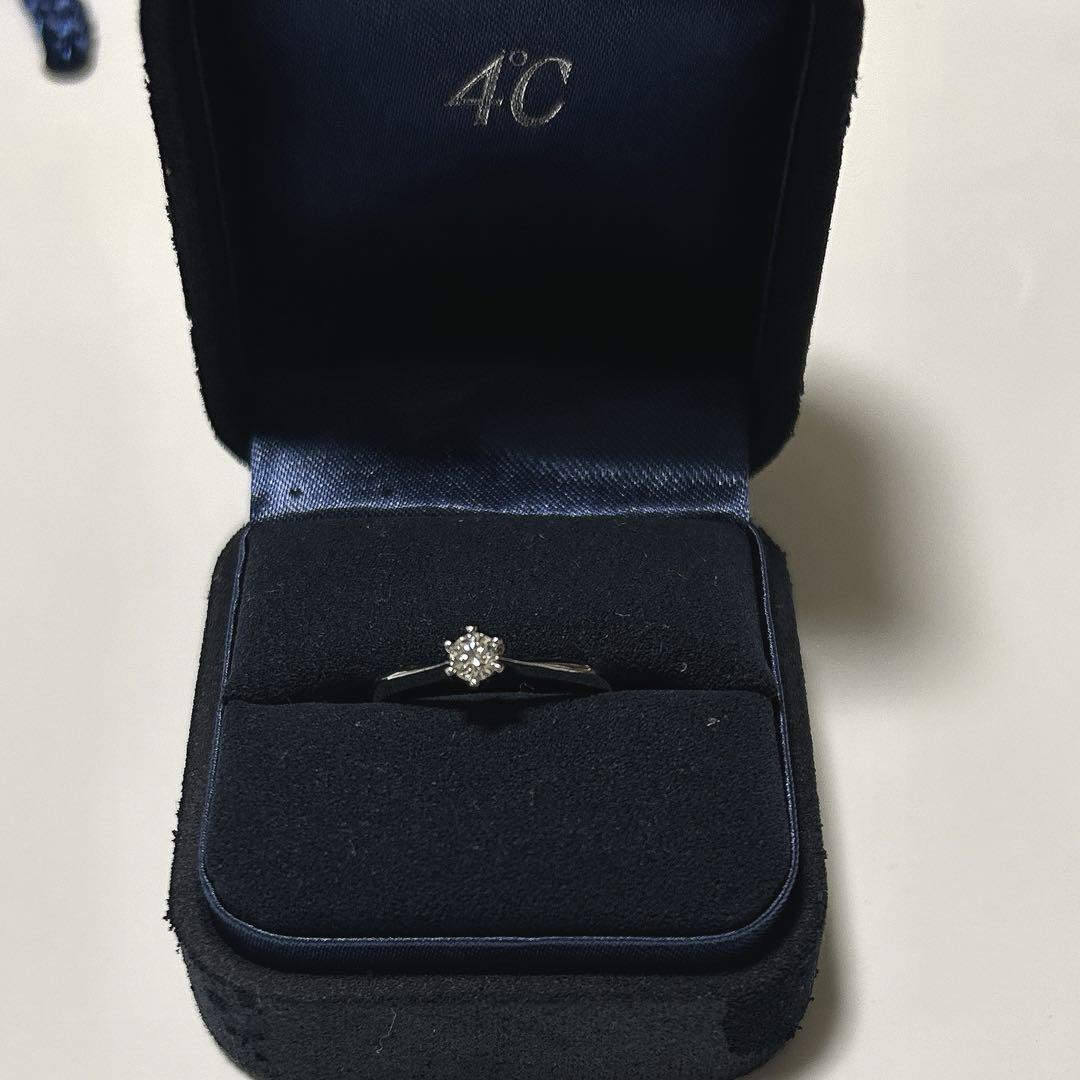 4℃ 婚約指輪 10号 リング ダイヤ