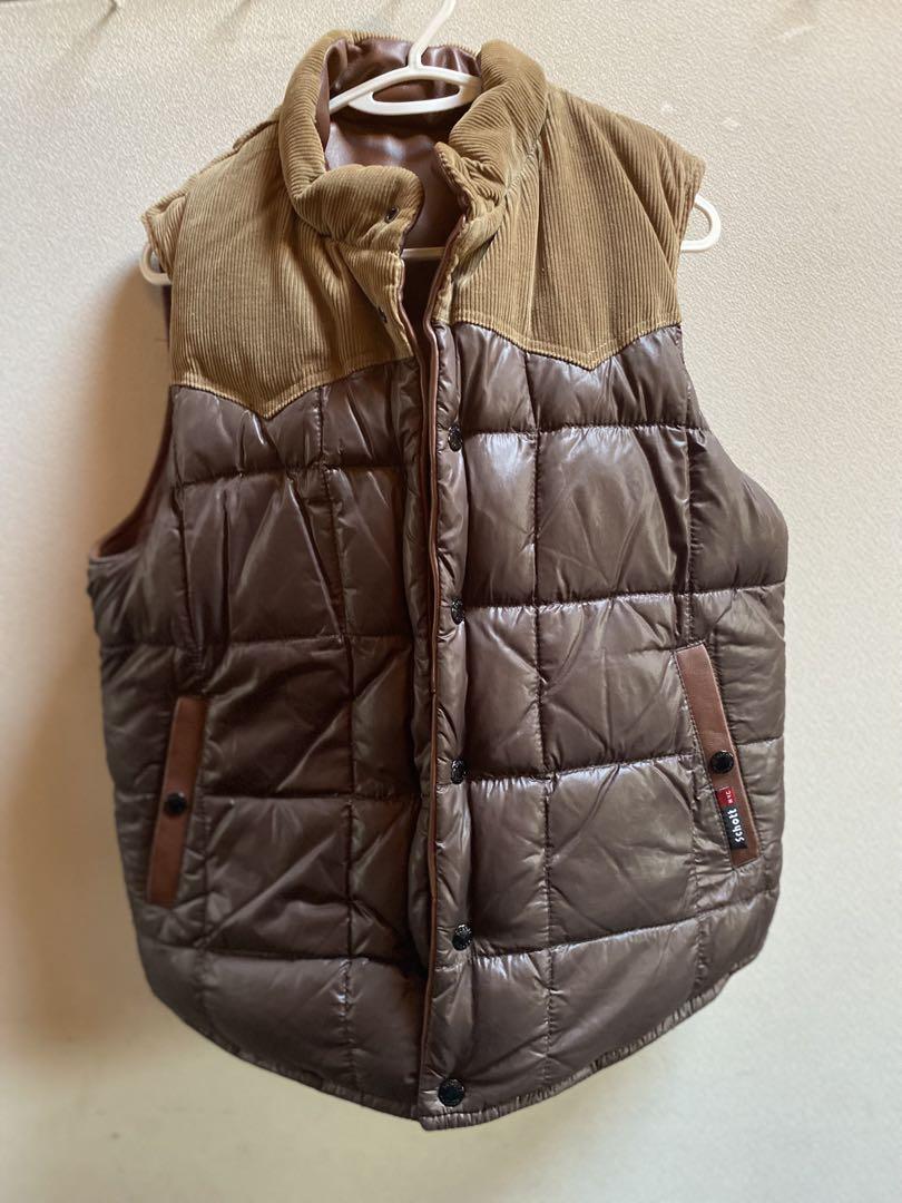 Schott レザーダウンベストべスト