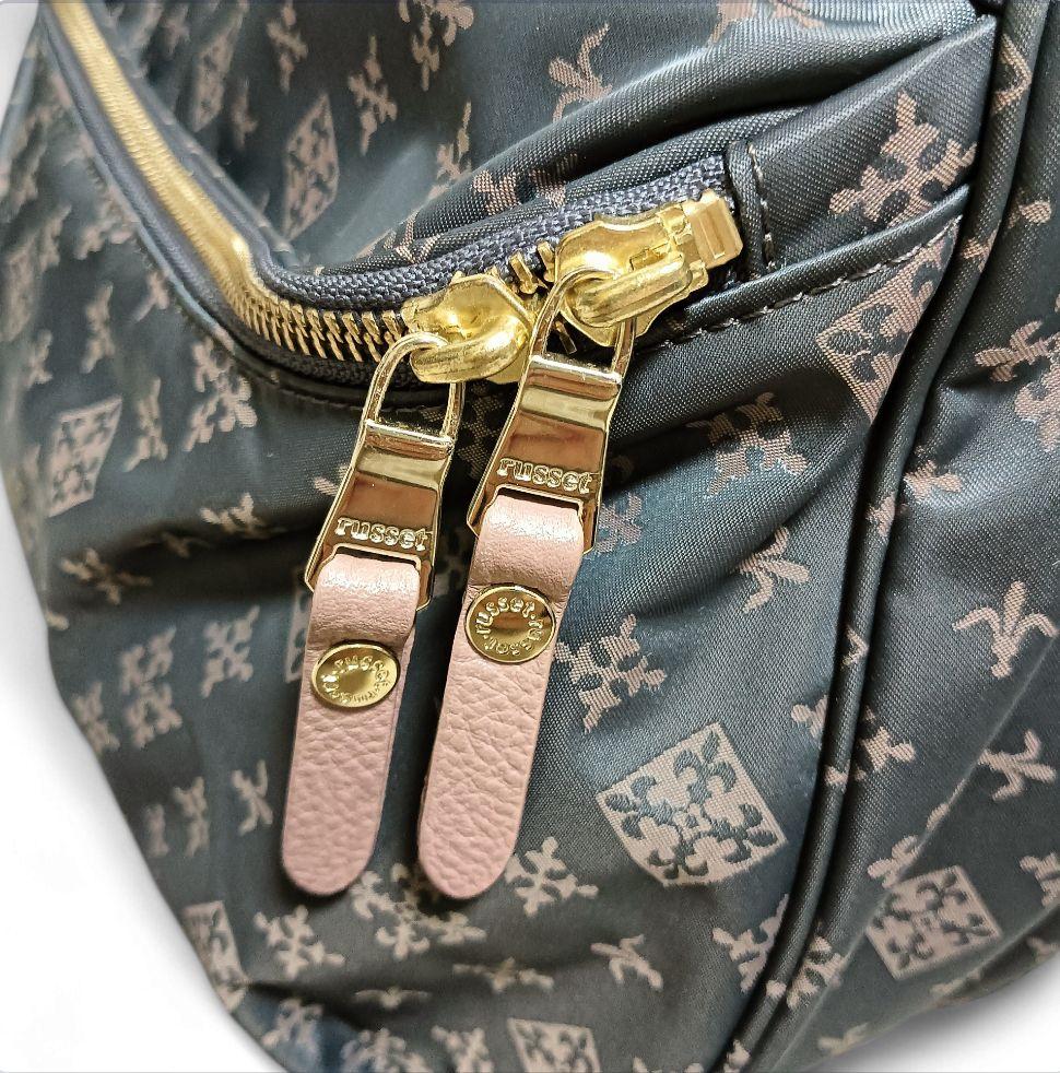 超極美品】ラシット 2way ショルダーバッグ モノグラム グレーピンク