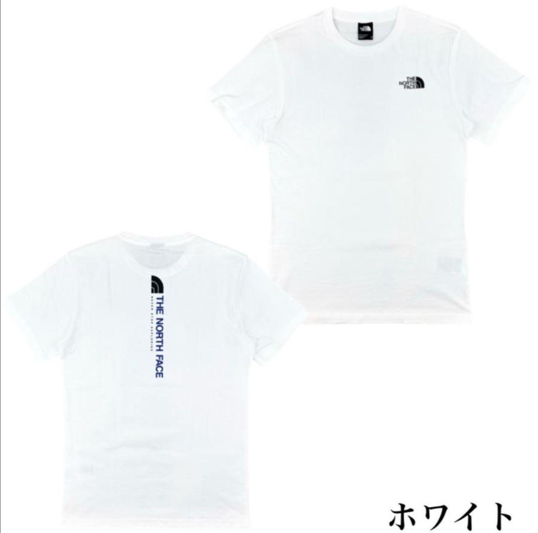THE NORTH FACE ホワイト Tシャツ Lサイズ ザノースフェイス] Tシャツ メンズ 半袖 大きいサイズ ロゴ バック