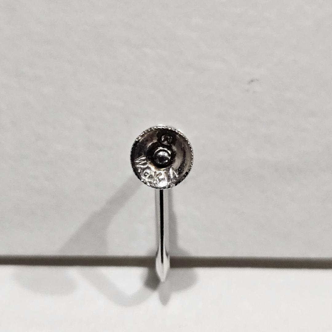 1543 ミキモトパールイヤリングK14WGホワイトゴールド8mm