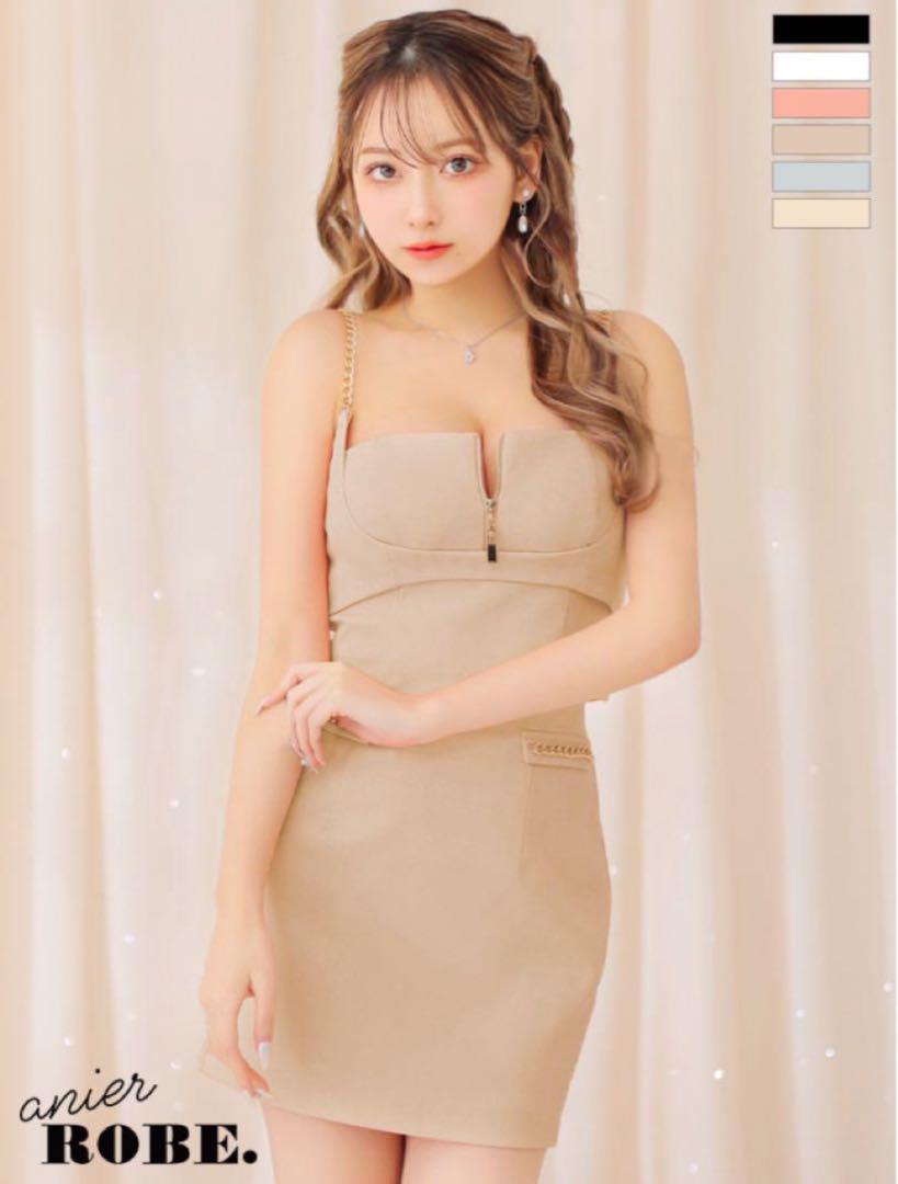 anier ROBE ベージュタイトドレス