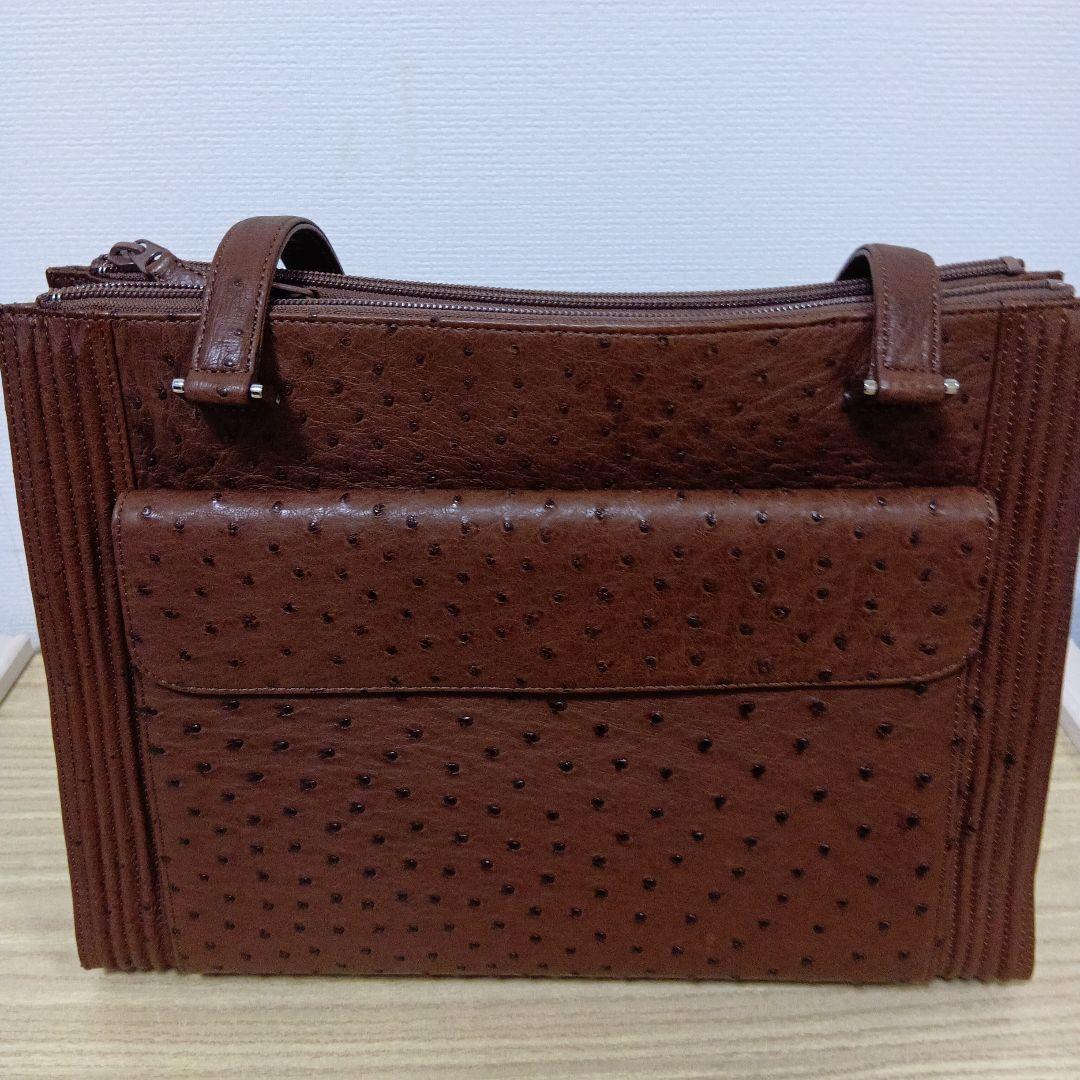 JRA認定 オーストリッチバッグ ブラウン