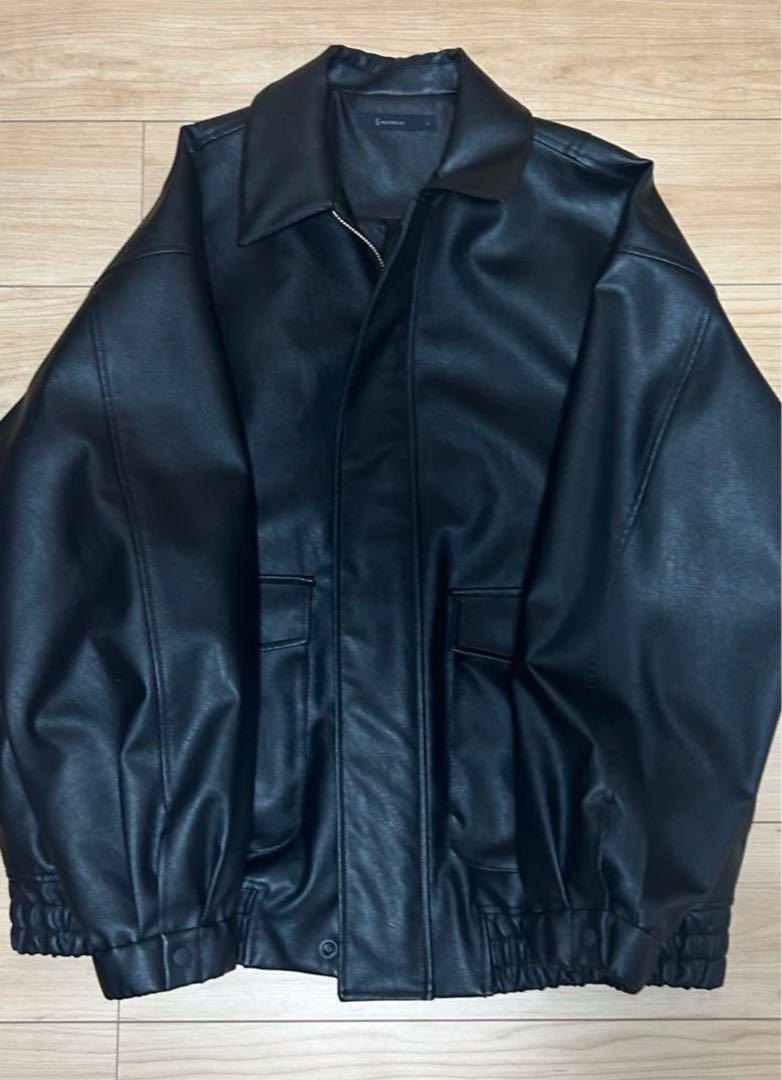 レイジブルー シンセティックレザートラックジャケット L RAGEBLUE 黒