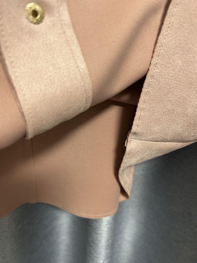 ZARA フェイクスエードクロップドジャケット ピンク EU XS