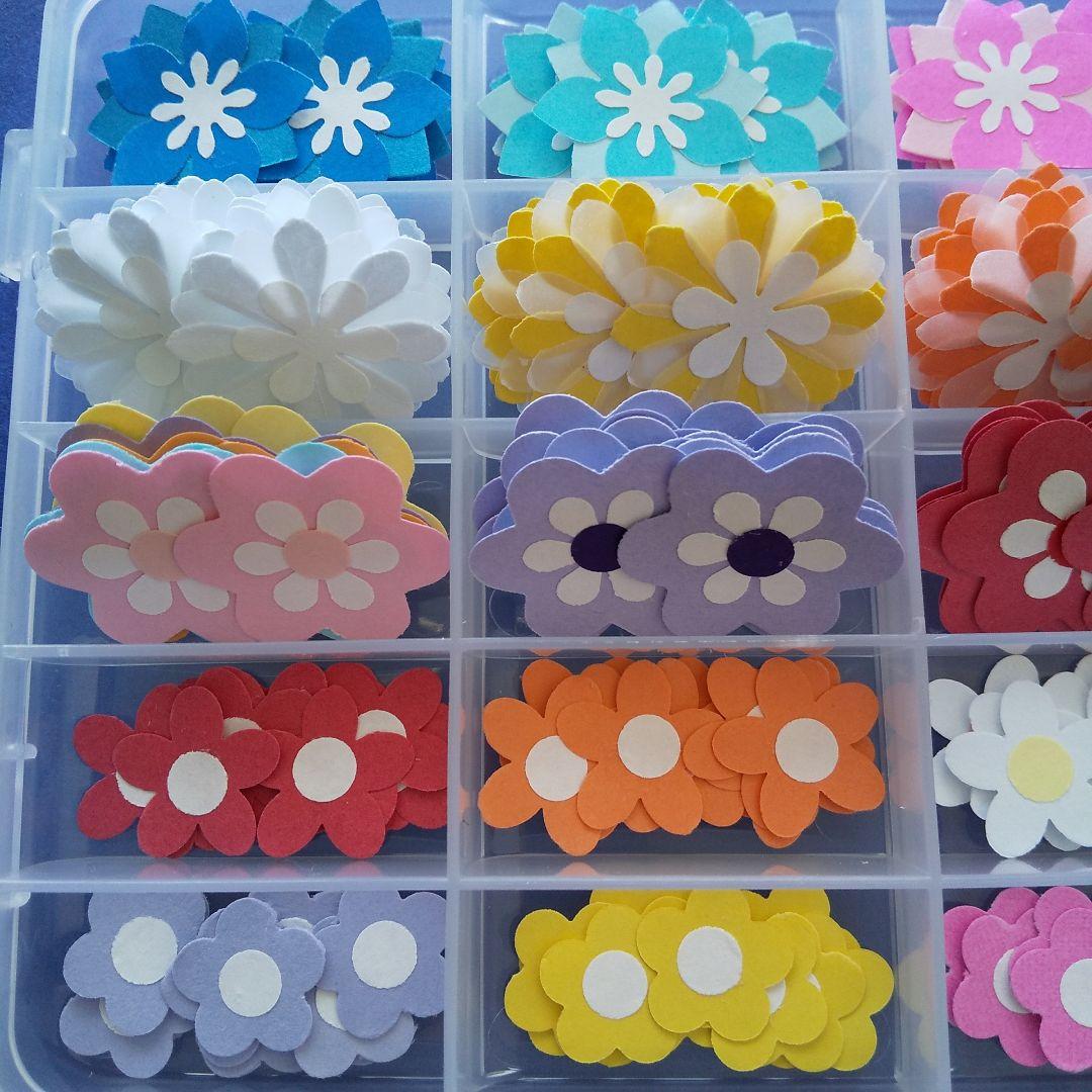 340クラフトパンチミニケース入フラワーお花200枚ハンドメイド 340クラフトパンチミニケース入フラワーお花200枚ハンドメイド