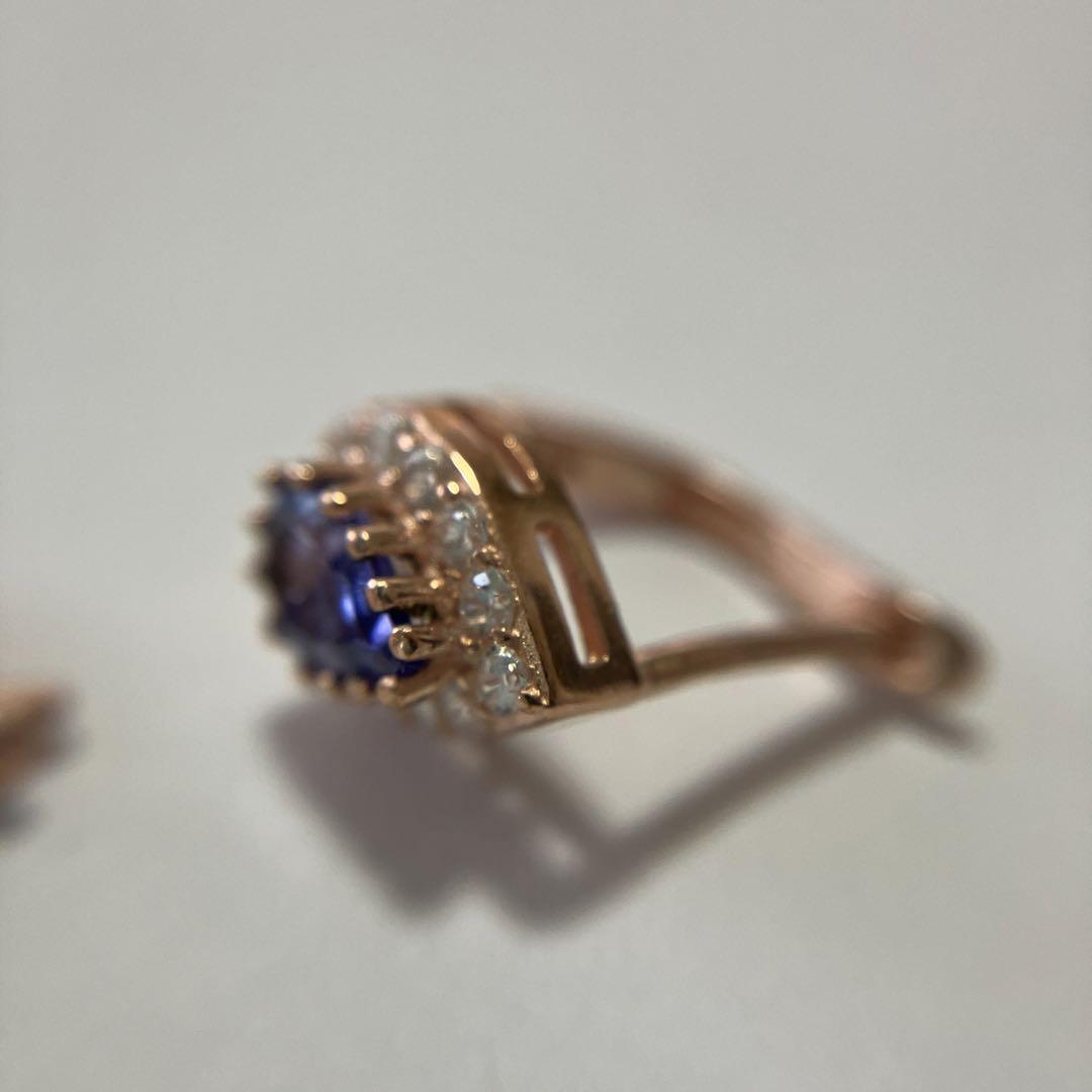 タンザナイト　超IF等級　ピアス