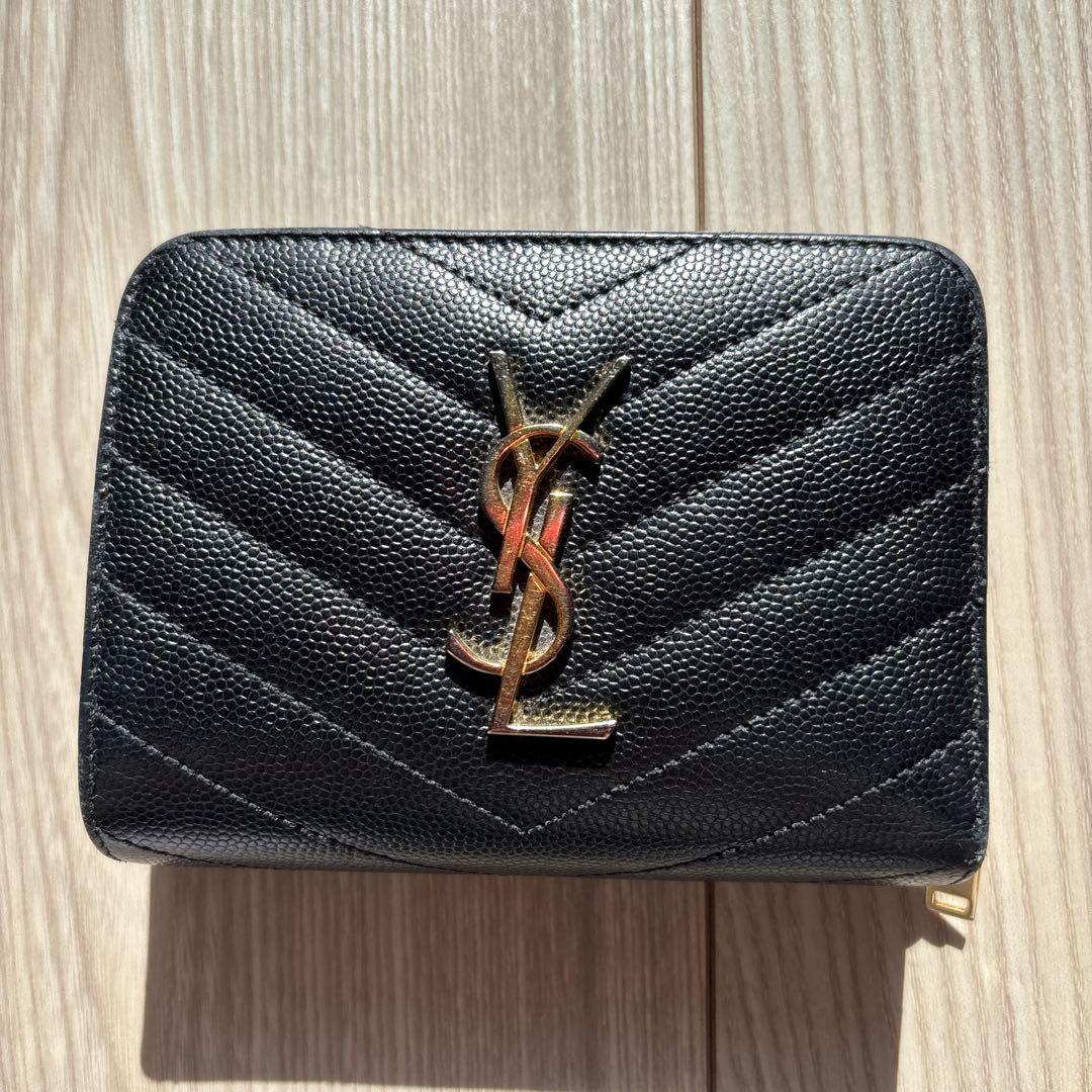 SAINT LAURENT ブラック 二つ折り財布