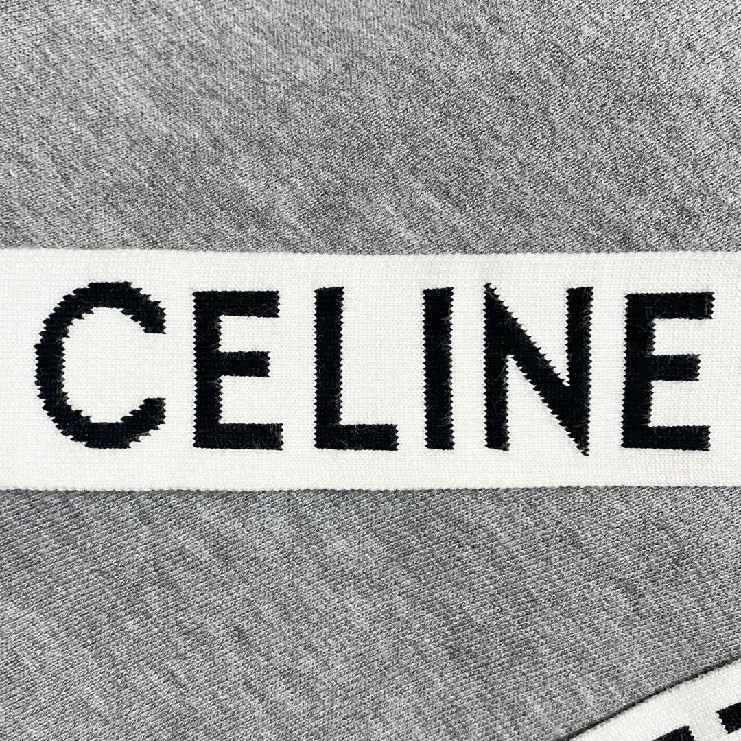 CELINE / ルーズフーディー ロゴ パーカー グレー
