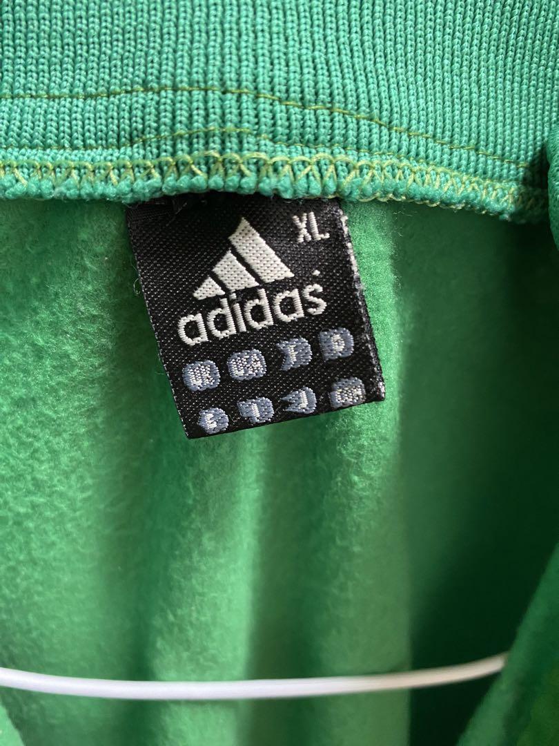 adidas 緑 トラックジャケット 3本ライン - ジャケット