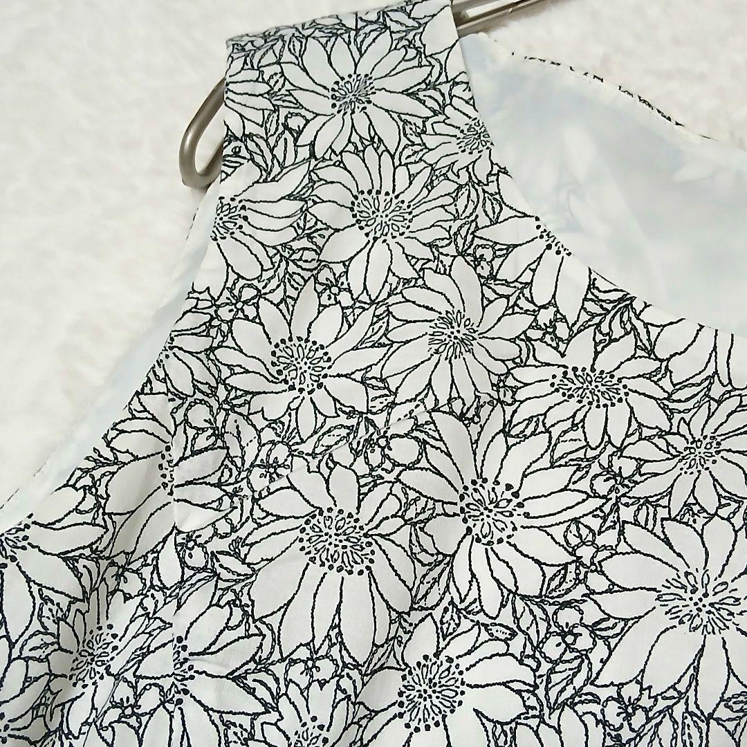 美品 ビームス ライツ 花柄 ノースリーブ ワンピース M ピンク系