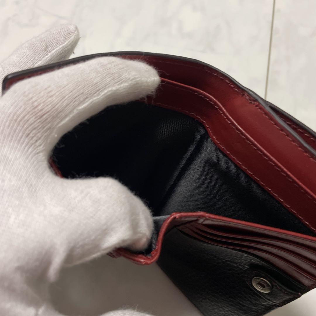 【新品未使用】TAKEO KIKUCHI 牛革 二つ折り財布 箱付き