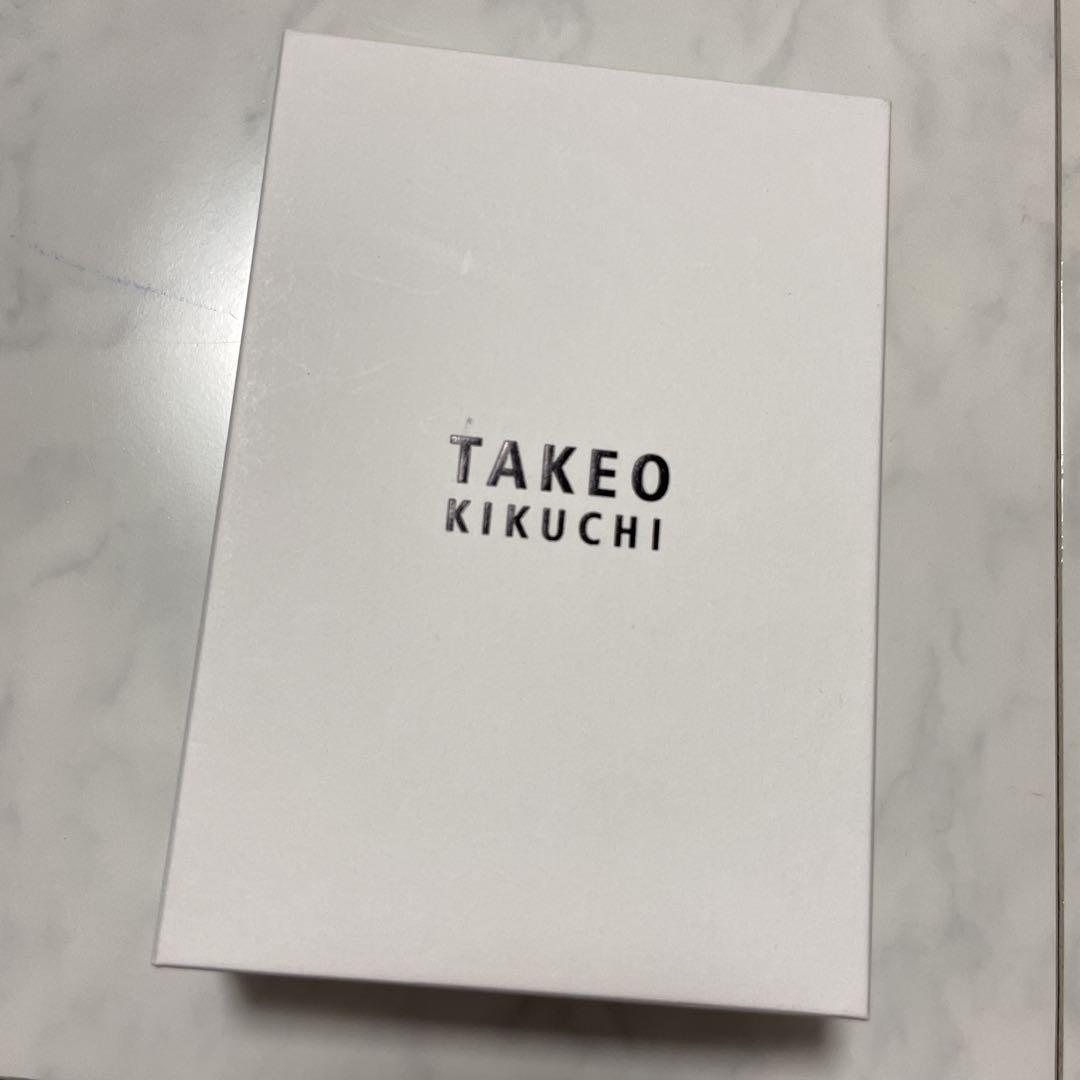 【新品未使用】TAKEO KIKUCHI 牛革 二つ折り財布 箱付き