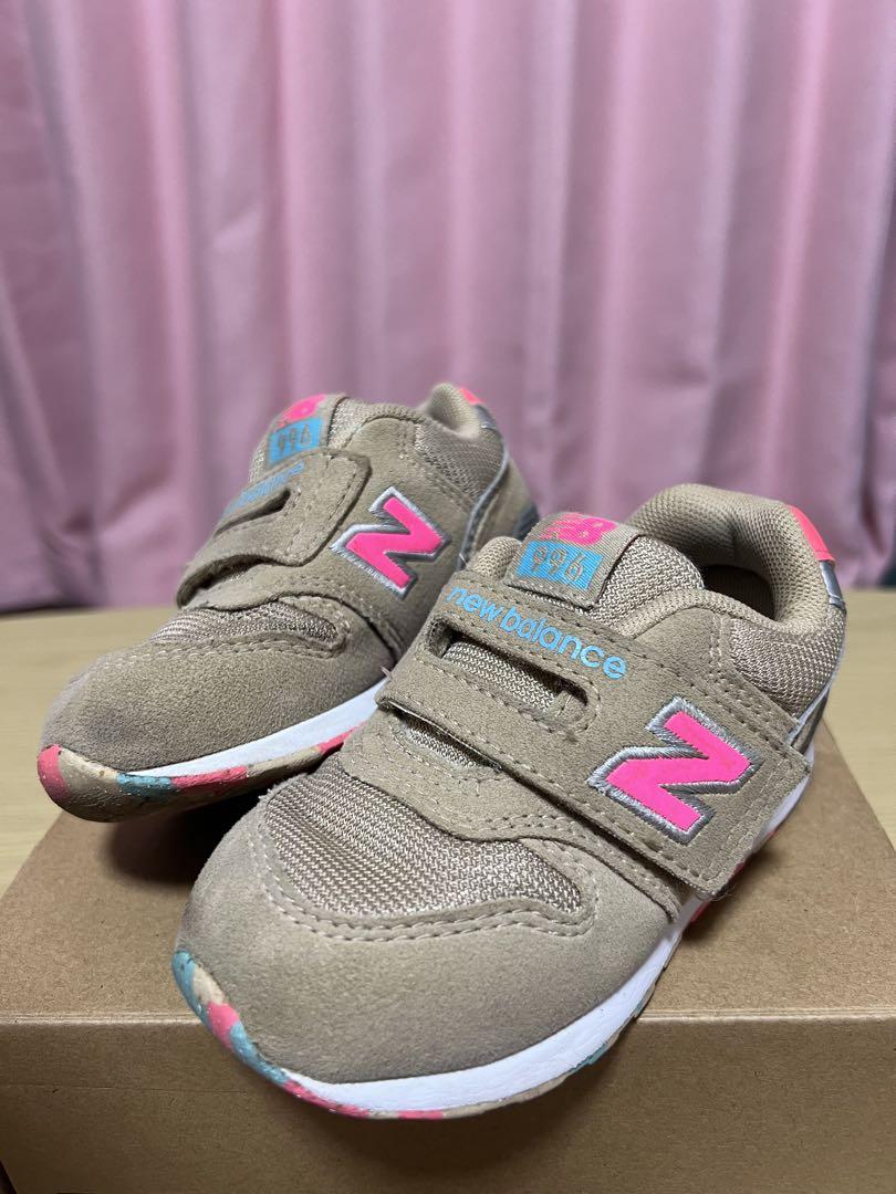New Balance 996 スニーカー ベージュ/青/ピンク ベビー 【NEW BALANCE】 ニューバランス 12-165 IZ996SP3(W