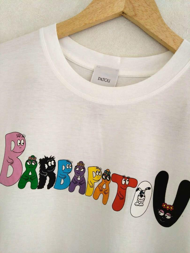 新しく着き 白 バーバパトゥ Tシャツ パトゥ PATOU 美品 半袖 メルカリ - レア S トップス