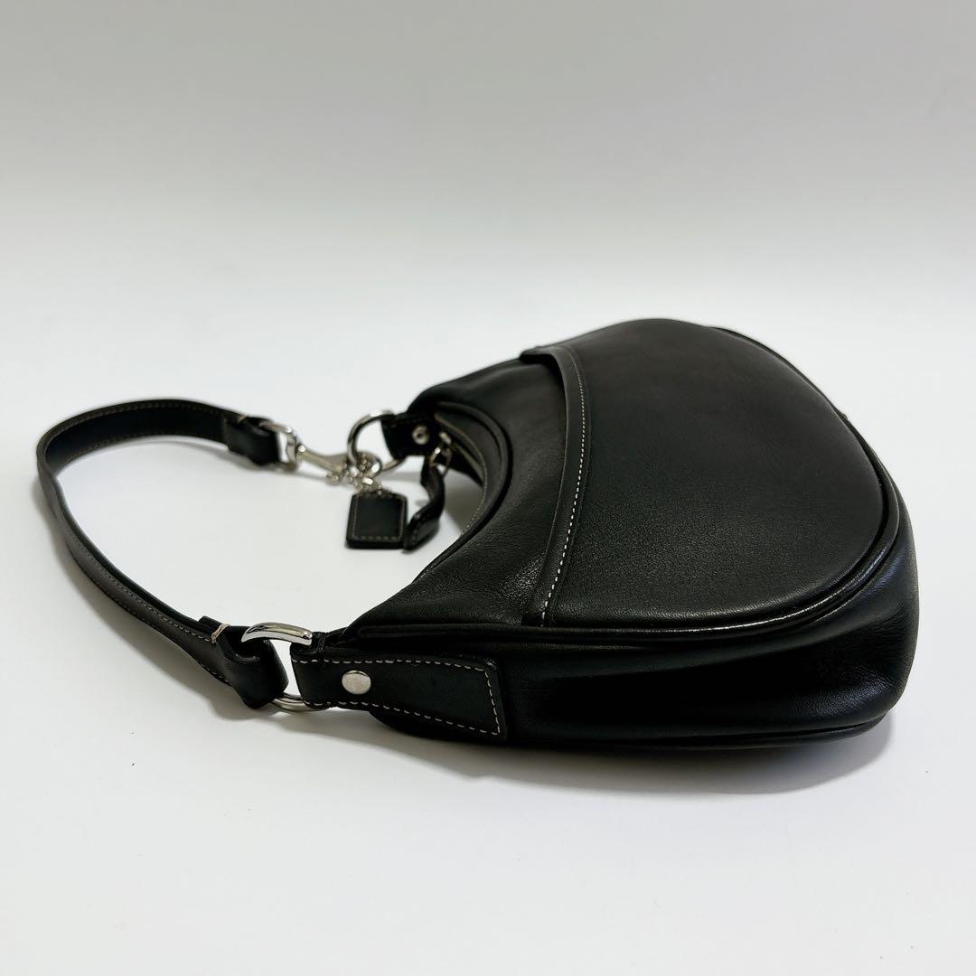 美品 COACH オールレザー ワンショルダーバッグ Y2K 黒 c195
