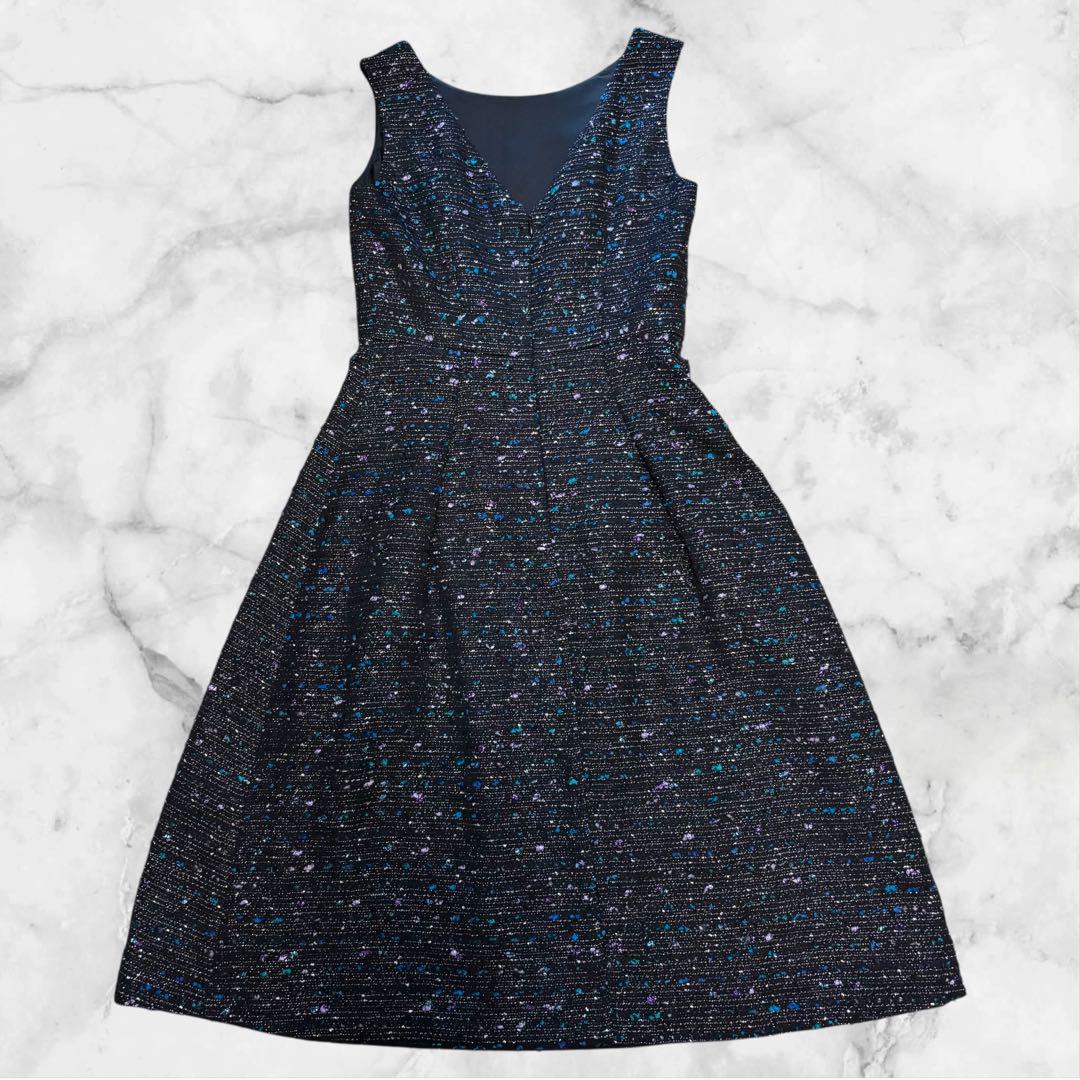 【冬バーゲン★】 美品✨グレースクラス ネップツイードラメワンピース 定価6.3万 ワンピース