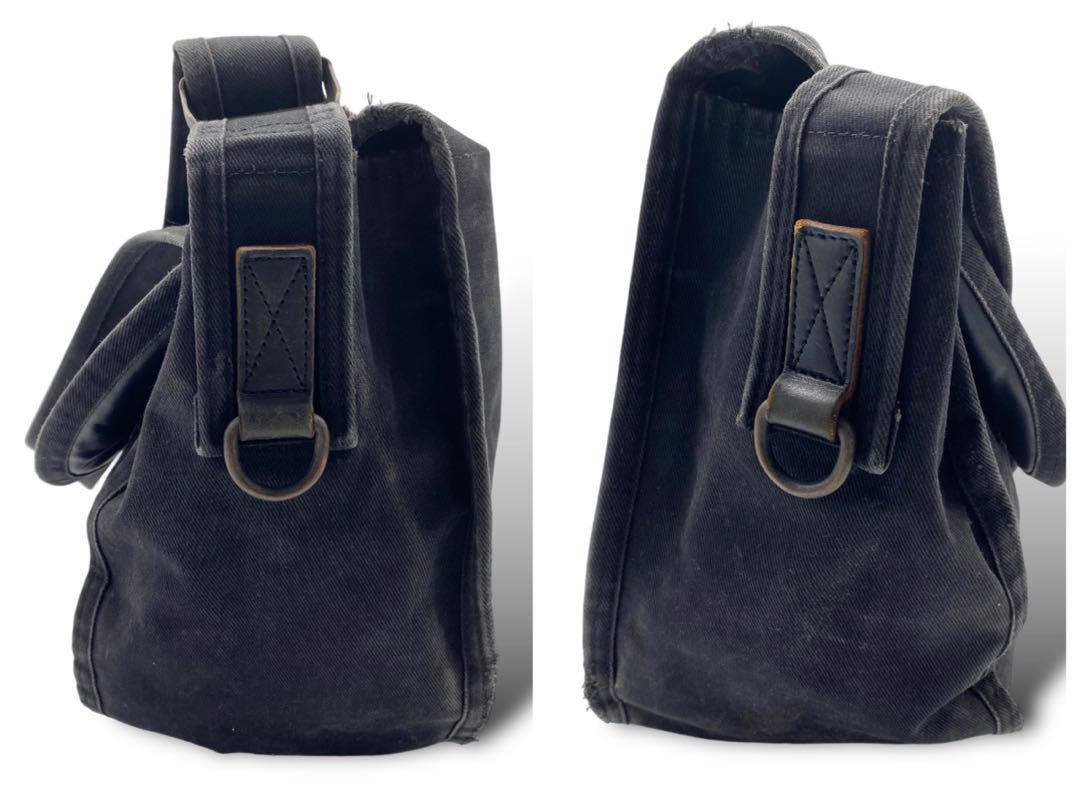 PORTER ポーター ステイン ショルダー メッセンジャー バック 黒