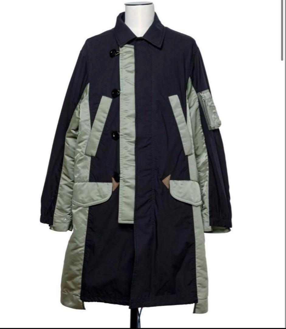 sacai ドッキングミリターコート　S