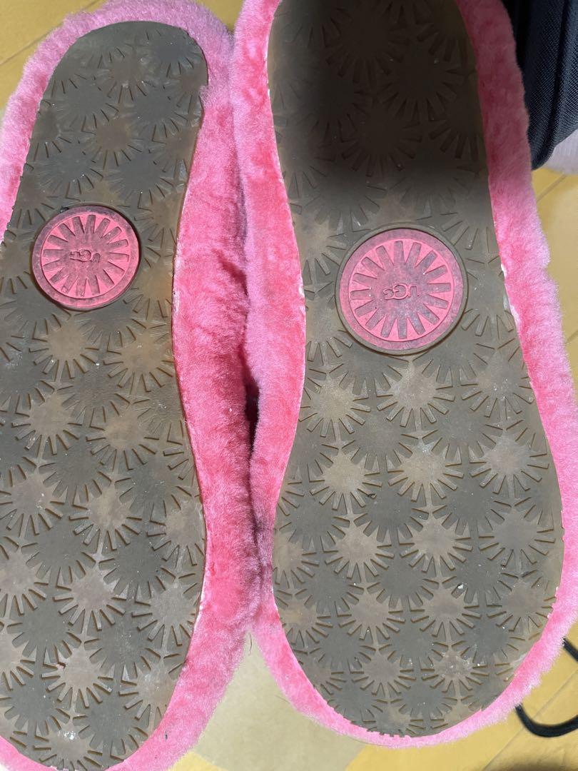 UGG ファーサンダル　ピンク　23cm 厚底