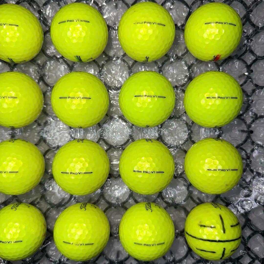2025人気No.1の 2023年PRO V1黄色【20球】520 おまけtee付ロストボール Aランク その他