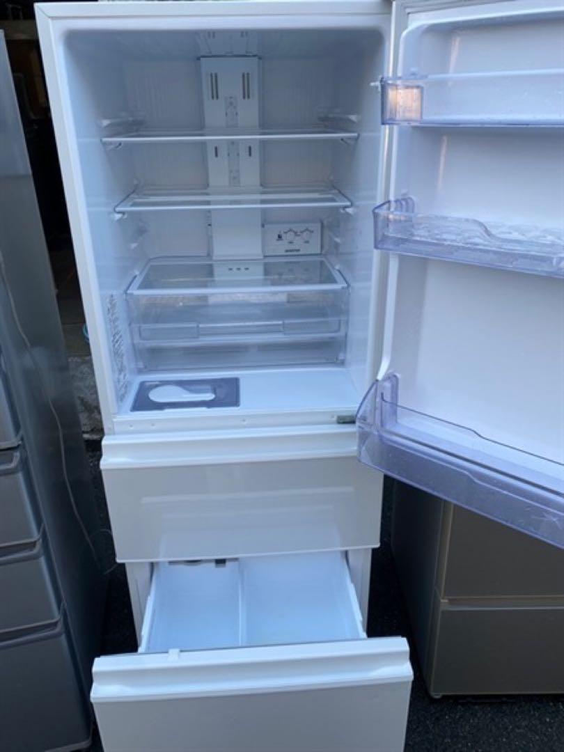 中古高年式 近郊送料格安 330L 3ドア冷蔵庫 三菱 MR-C33G-W 2022