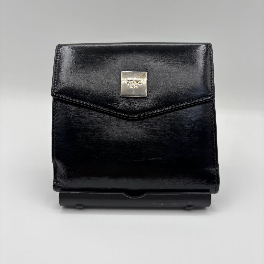 CELINE セリーヌ カーフ レザー トリンオフ 二つ折り財布