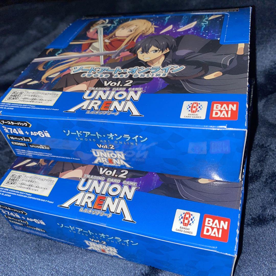 ユニオンアリーナ　ソードアートオンラインvol2 未開封テープ付　2BOX