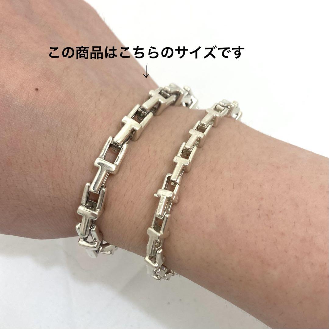 美品 Tiffany ティファニー Tナローチェーン ブレスレット