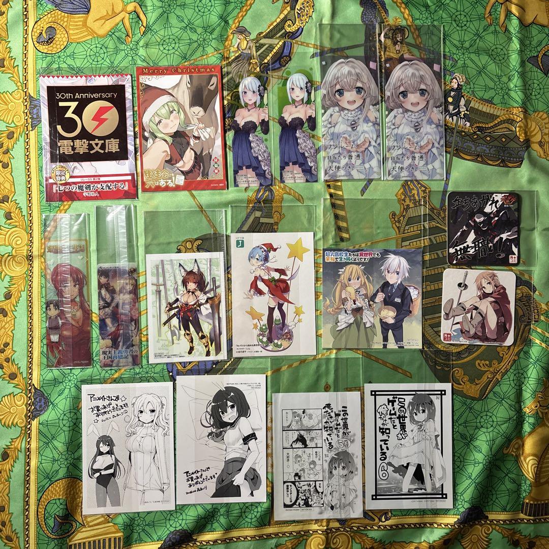 イラストカード クリアしおり など 計15種17枚 漫画 ラノベ などの 特典