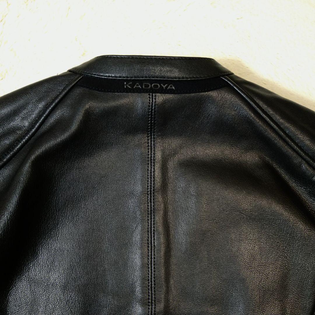 ほぼ新品 KADOYA ゴート レザー シングルライダースジャケット