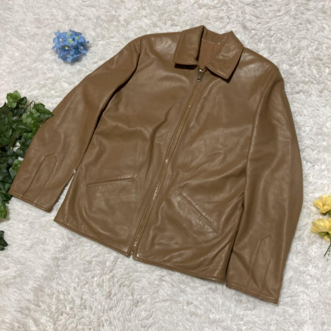 ヴィンテージ　TONI MIR レザージャケット　茶　ラムレザー　42 L相当