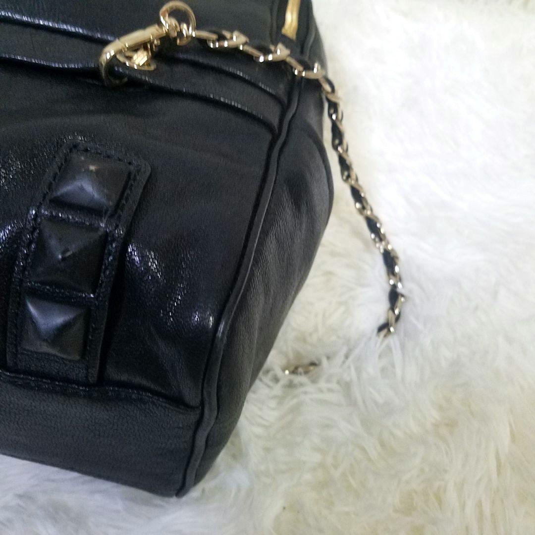 【美品】LESTINA. リュック レザー ブラック 王冠 韓国