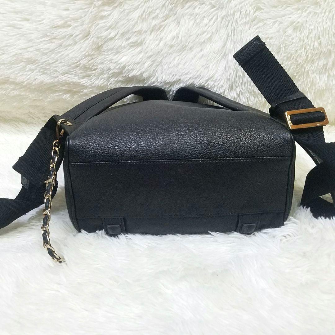 【美品】LESTINA. リュック レザー ブラック 王冠 韓国