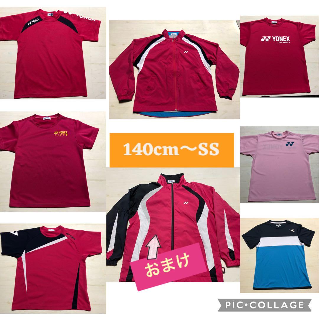 750円 新しいスタイル テニス バドミントン まとめ売り ウエア8点セット 140cm 〜S