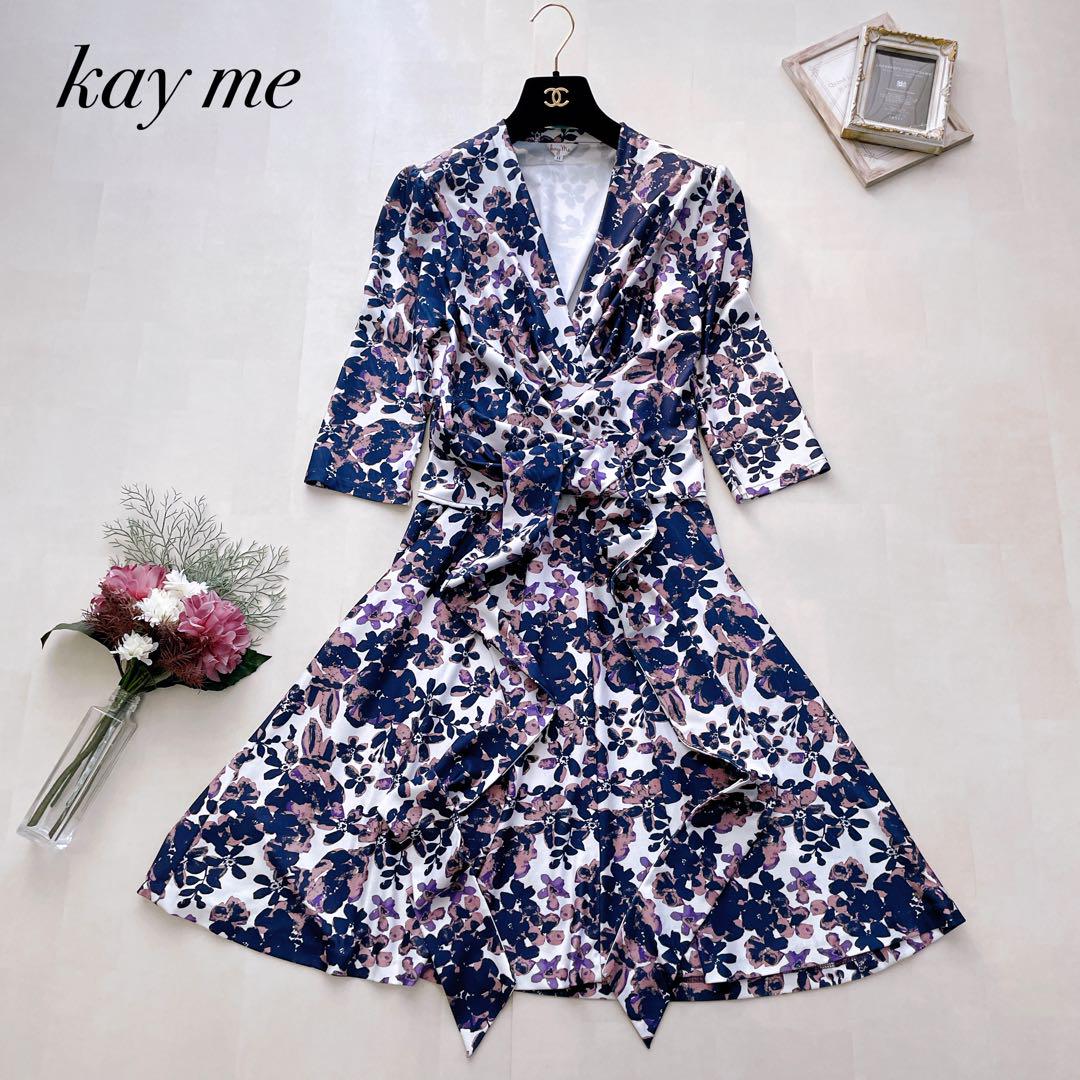 お値下げ‼️kayme ケイミー　ローズリップ　マリリンワンピース 人気✨kayme ケイミー ニュアンスフラワー マリリンワンピース