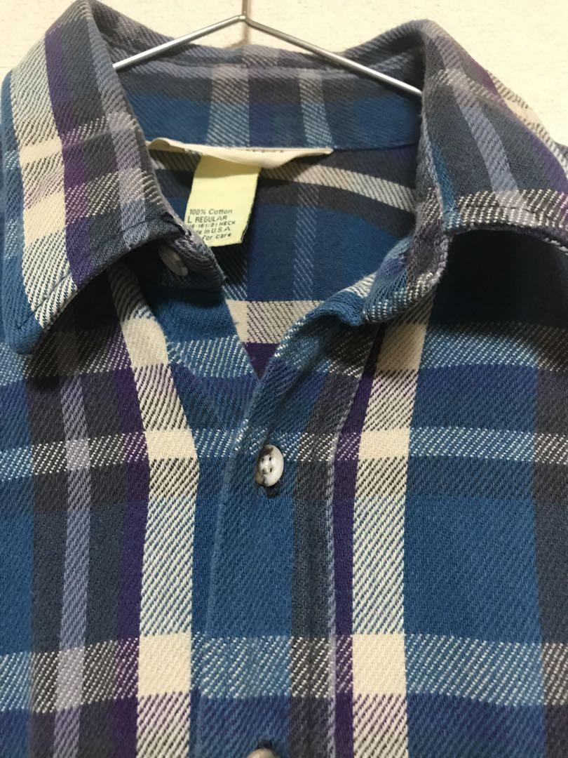 80s ST JOHN\'S BAY USA製 ネルシャツ L