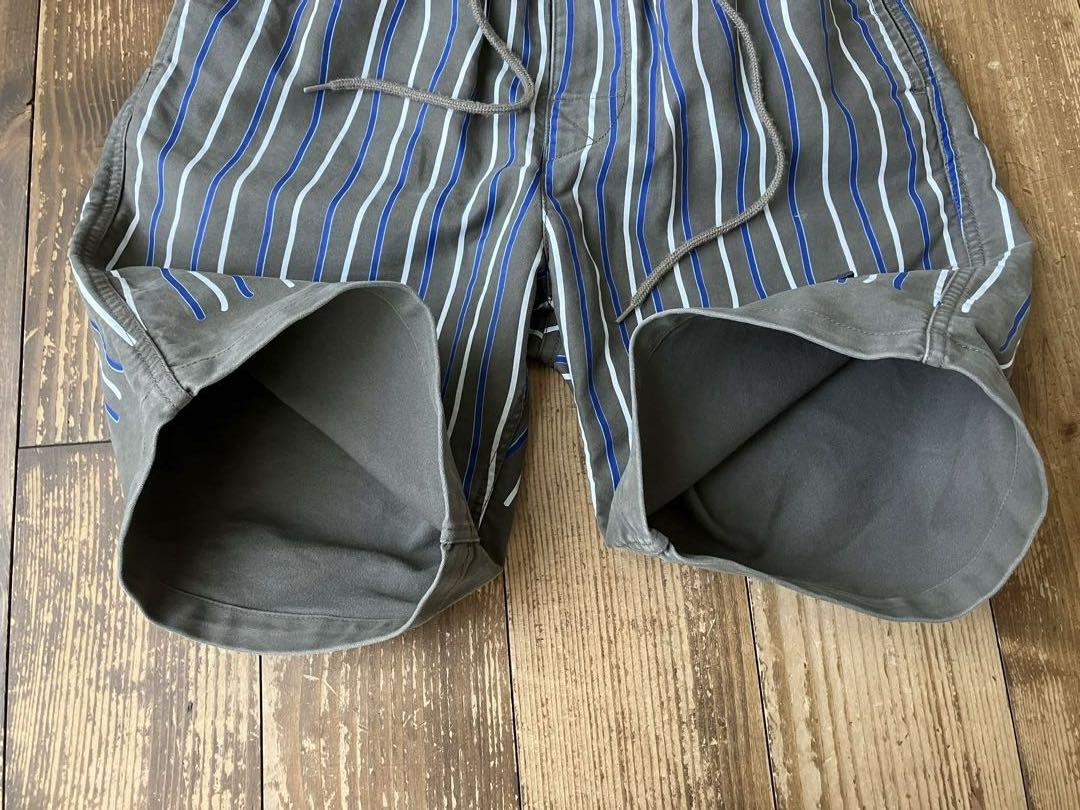 C.E cavempt シーイー ストライプ ショートパンツ S カーキ色