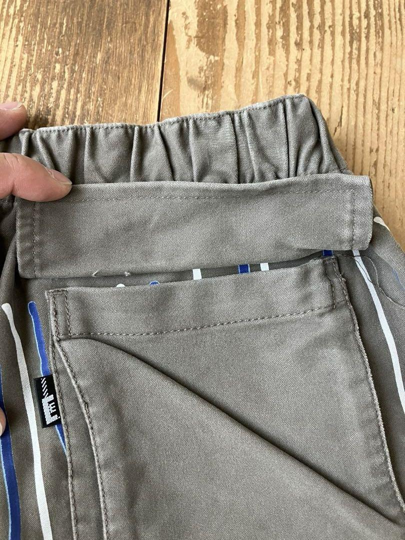 C.E cavempt シーイー ストライプ ショートパンツ S カーキ色
