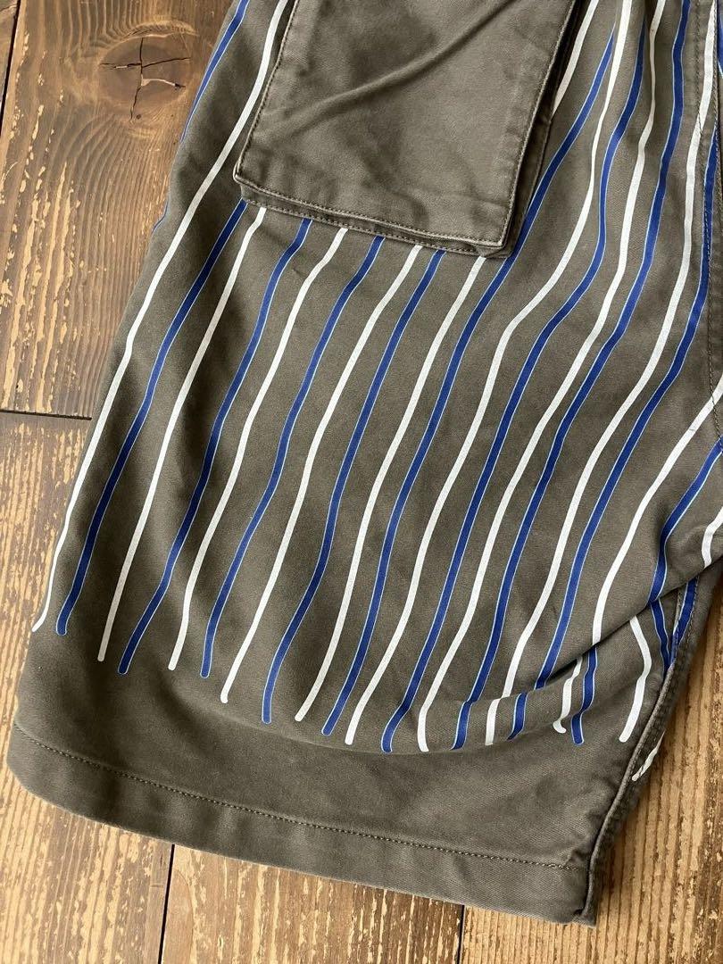 C.E cavempt シーイー ストライプ ショートパンツ S カーキ色