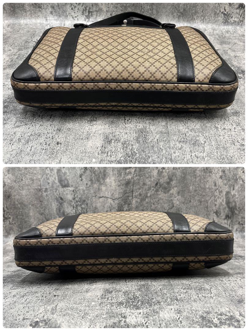 ✨美品✨GUCCI ディアマンテ トートバッグ GG レザー ネイビー ロゴ金具