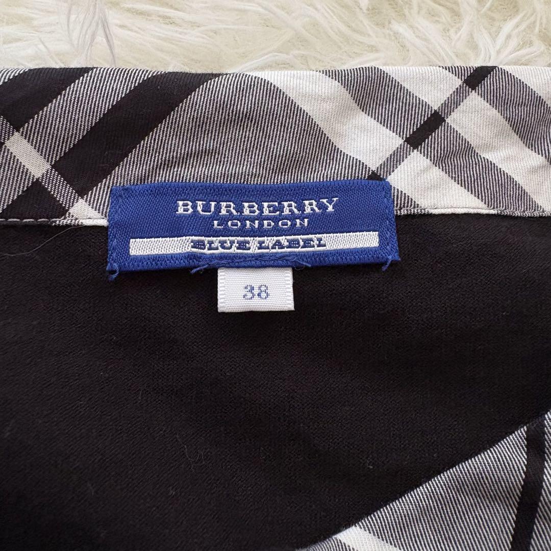 今年の新作から定番まで！ BURBERRY BLUE ホース刺繍 パフスリーブ LABEL】ノバチェック トップス